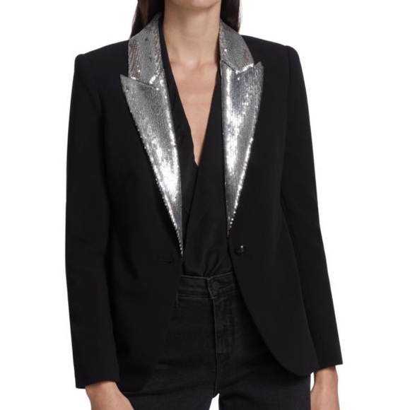 L'AGENCE
Clementine Sequin-Lapel Blazer - Picture 3 of 4